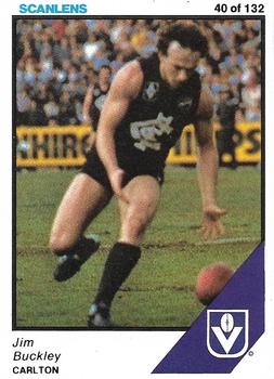 1984 Scanlens VFL #40 Jim Buckley Front